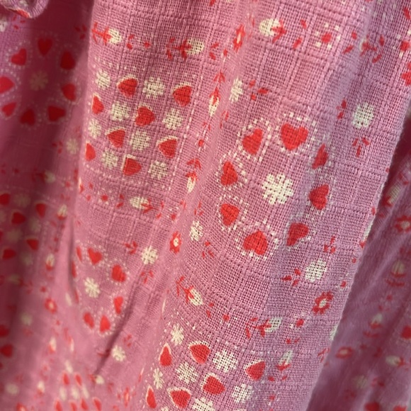 NWT Urban Outfitters Hansel Pink Heart Print Dress M - Picture 5 of 9